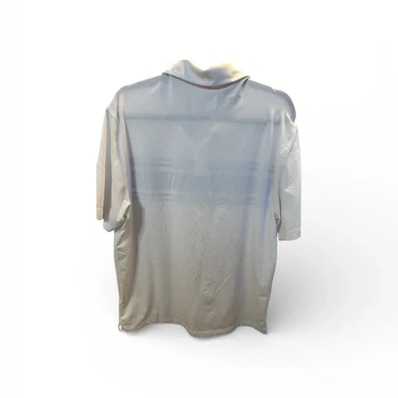 Under Armour Men's White Golf Polo with Blue Stripes Size Large - Picture 2 of 5